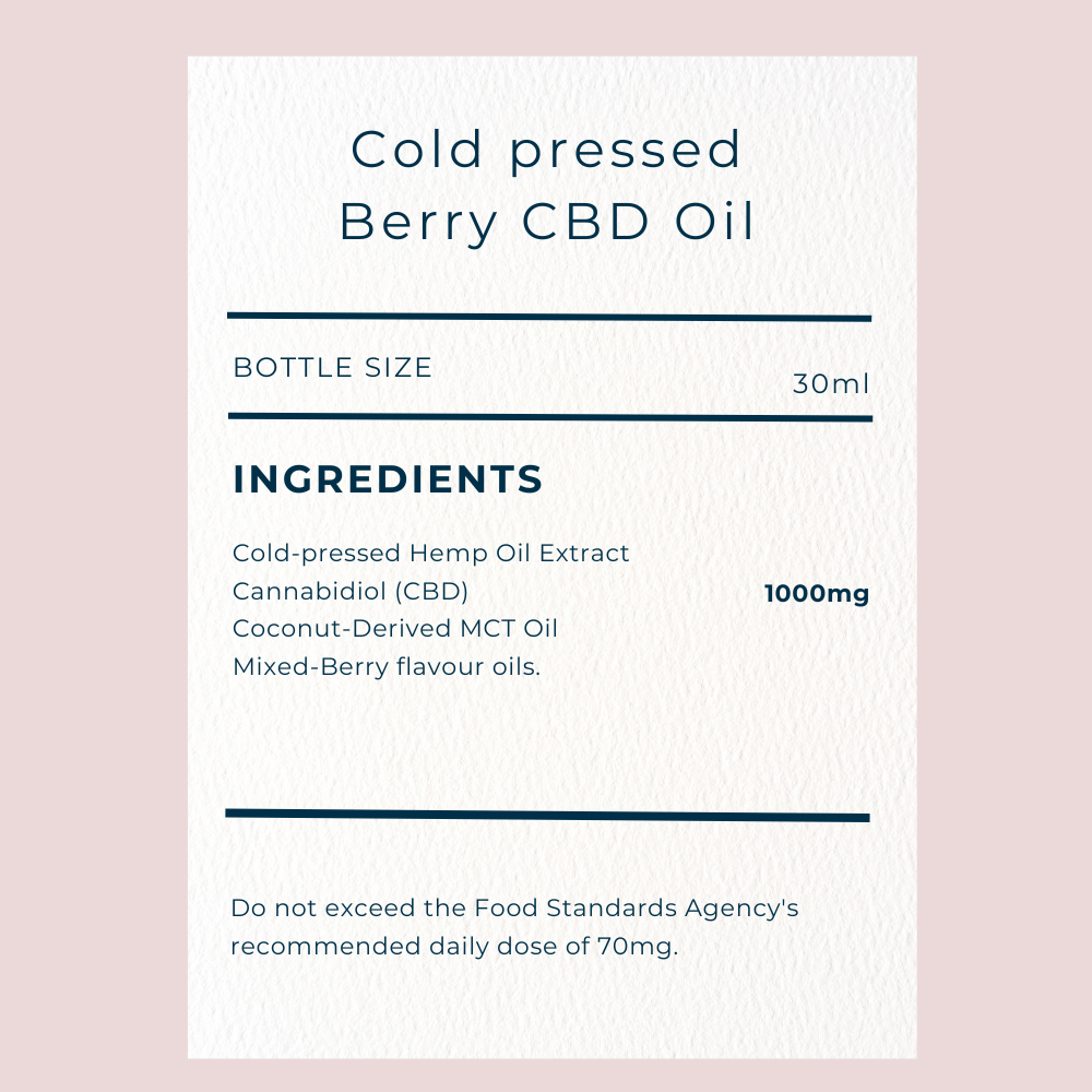 Cold Pressed CBD Oil Berry 1000mg