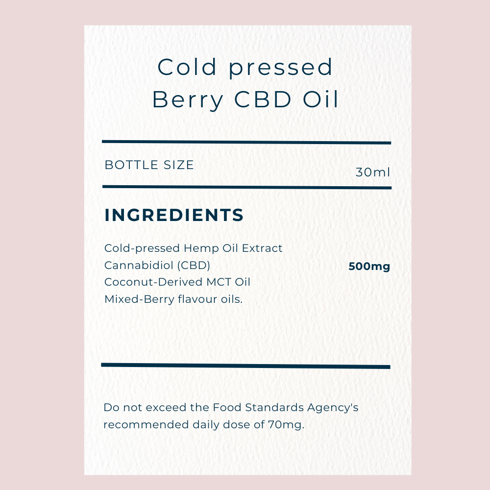 Cold Pressed CBD Oil Berry 500mg